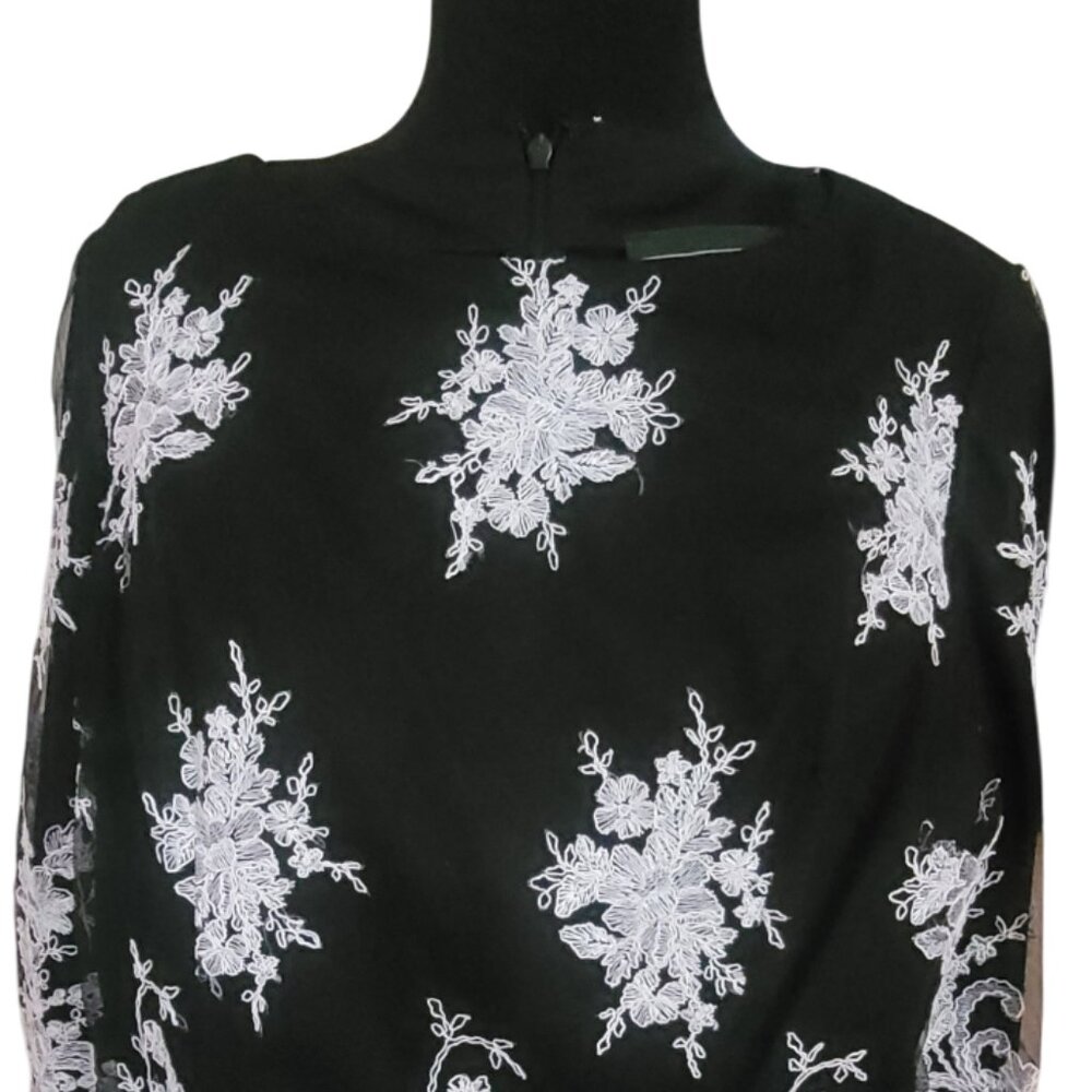 Alex Evenings Lace Embellished Blouse Medium